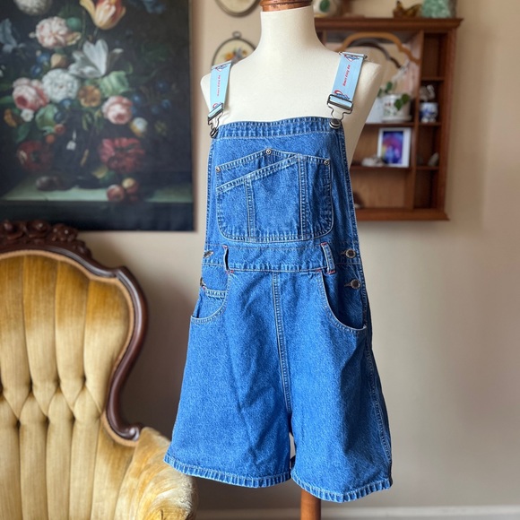 Vintage Pants - ☾ Vintage cotton shorts overalls (Route 66)